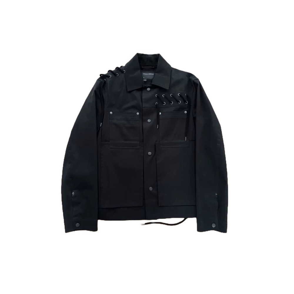 Craig Green Cotton Laced Work Jacket Black Size L